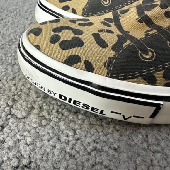 Diesel S-Imaginee Low Slip-on Sneakers Leopard Print Canvas - Size 40.5 - US 8 - Picture 7 of 12